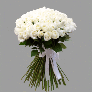 100 white Roses Bouquet